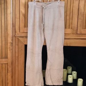 Barefoot Dreams Cozychic Lite beige lounge pants